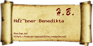 Hübner Benedikta névjegykártya
